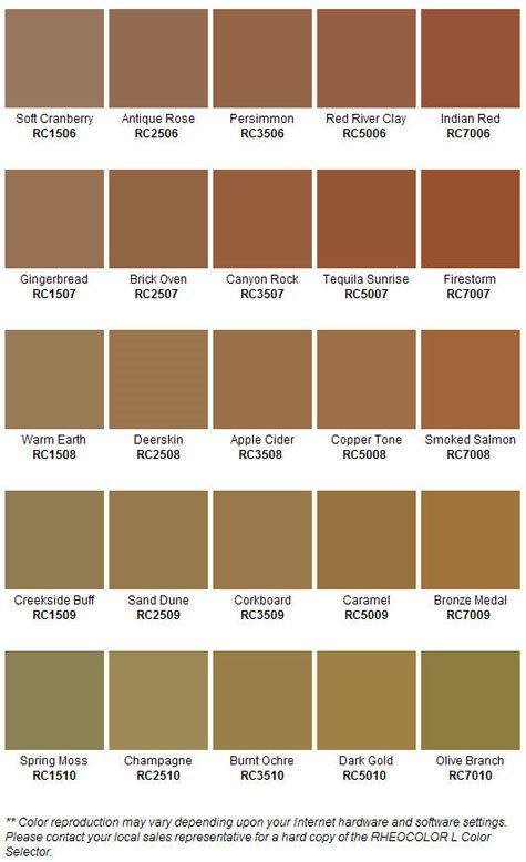 Concrete Color Chart