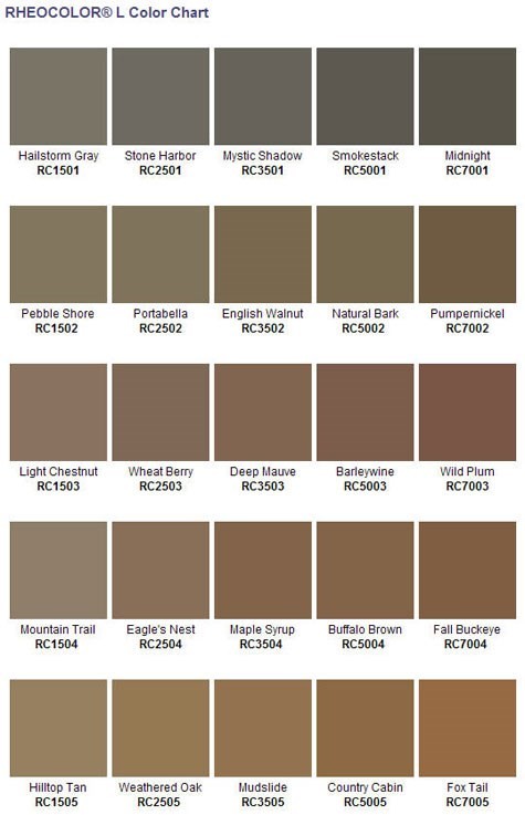 concrete color chart